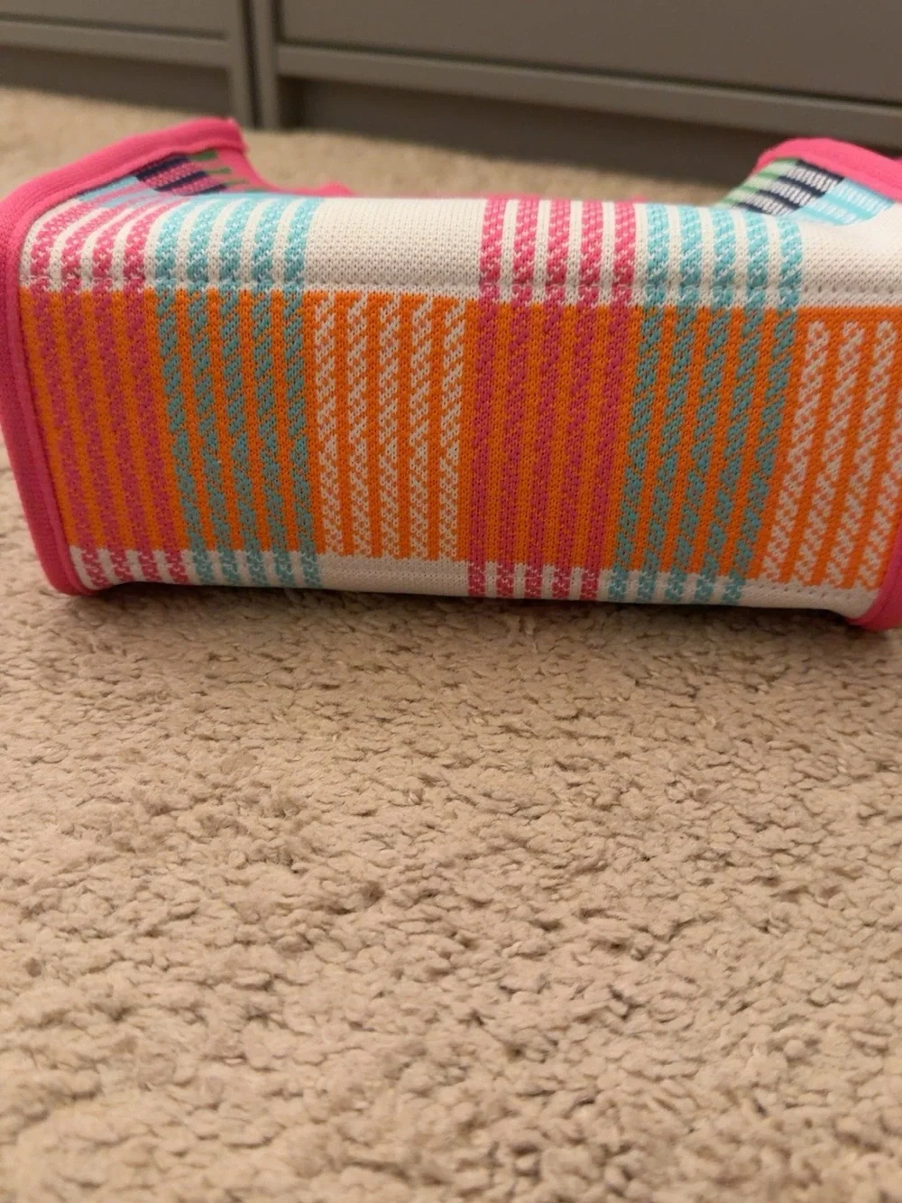 Kate Spade x Target Pink Plaid Knit Crossbody Bag + Bow Charm